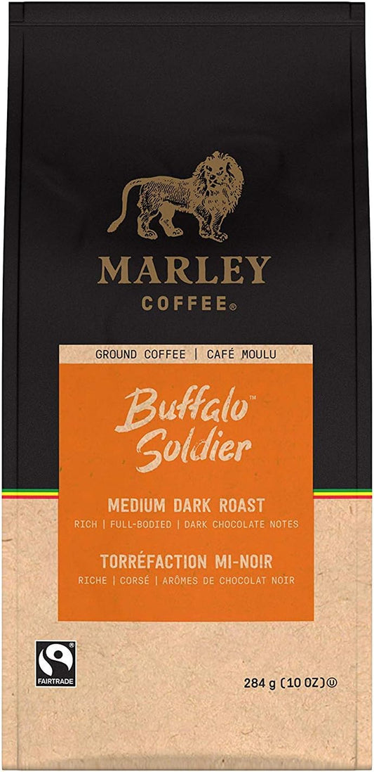 Buffalo Soldier Ground Coffee, Medium-Dark Roast, 10 Ounces